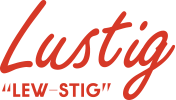 LUSTIG - Scripted Logo in red
